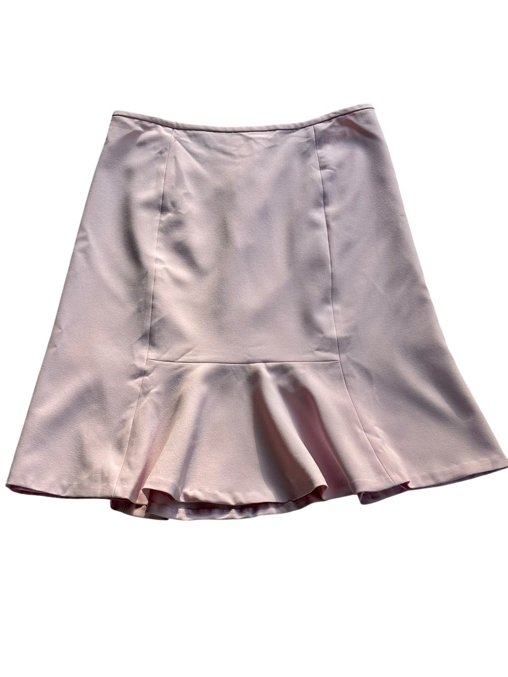 Evan Picone Black Label Soft Pink A-Line Flared Hem Skirt, Size 6, Tulip